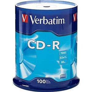 CD-R Verbatim, Kapacitet 700MB, 100 komada, Brzina 52x