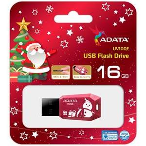 USB memorija 16 GB Adata DashDrive UV100F Red AD, crvena - božićna