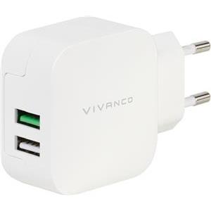 Strujni punjač Vivanco 2 x 2.4A USB Dual