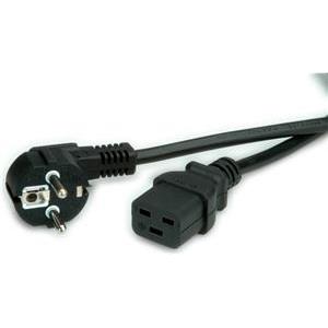 Roline VALUE naponski kabel IEC320 - C19 16A, crni, 3.0m, 19.99.1553