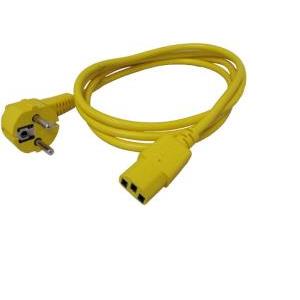 Roline naponski kabel, ravni IEC320-C13 konektor, žuti, 1.8m, 19.08.1011