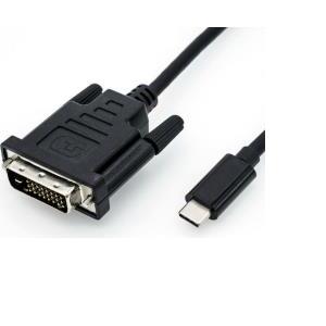 Roline USB Type C - DVI kabel, M/M, 1.0 m