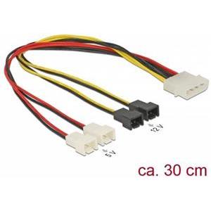 Kabel DELOCK, 4-pin Molex (M) na 4 x 2 pin Fan naponski, interni