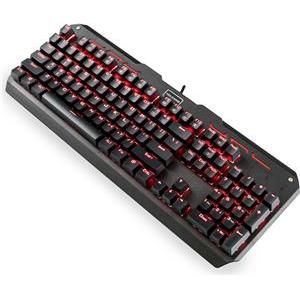 Tipkovnica Modecom Volcano Hammer, Blue switch, mehanička, Red backlight, US Layout, USB