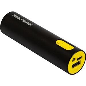 Powerbank Real Power PB-260 Alu, 2600 mAh, crno - žuti