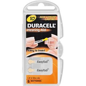 Baterija za slušni aparat, DA10, 6 kom, Duracell