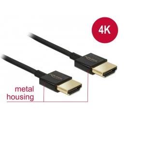 Kabel DELOCK, HDMI (M) na HDMI (M), High Speed sa Ethernet 3D 4k, slim, 0,25m