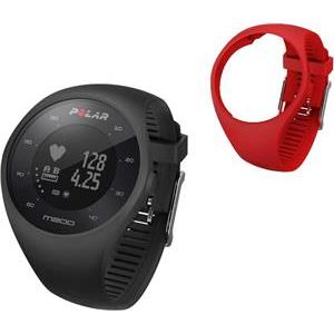 Sportski sat POLAR M200, za trčanje sa GPS-om, senzor otkucaja srca, crni + crveni remen
