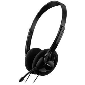 Slušalice Canyon CNE-CHS01B PC headset with microphone, volume control and adjustable headband, cable 1.8M, Black