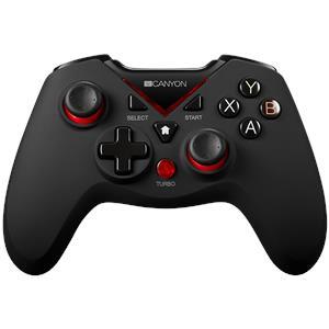 Canyon CND-GPW8 2.4G Wireless Controller 4in1 PC/PS3/Android/XboxOne, High precision 3D, dual trigger, 600mAh Li-Poly battery, rubberized surface and vibration feedback