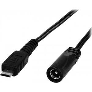 Kabel 5,5/2.1 > micro USB, 20 cm