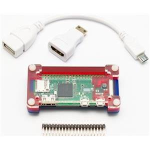 Raspberry Pi Zero W (pre-soldered GPIO header) + adapteri + Pibow kutija