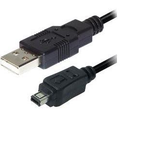 Transmedia USB type A plug - 4 pin mini USB plug, 2,0 m