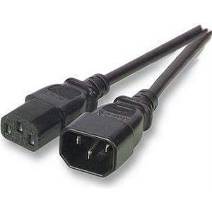 Kabel za napajanje, IEC320 C13 Ž -> C14 M 5,0 m, crni
