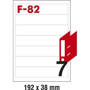 Etikete ILK za registratore 192x38mm pk100L Fornax F-82