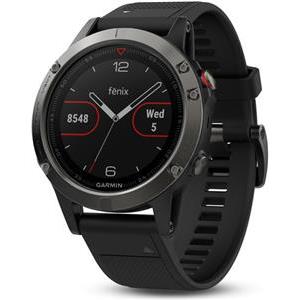 Sportski sat Garmin Fenix 5, HR, GPS, multisport, tamnosivi/crni remen