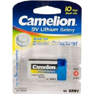 Baterija litijeva 9 V 1200 mAh, Li-MnO2 CR9V, Camelion