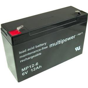 Baterija akumulatorska 6V 12 Ah 151x50x94 mm, Multipower