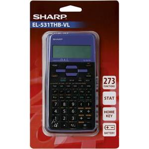 Kalkulator tehnički 10+2mjesta 273 funkcije Sharp EL-531TXHBVL ljubičasti blister