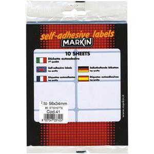 Etikete slep 56x34mm pk10L Markin 10041 blister