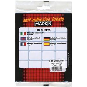 Etikete slep 28x19mm pk10L Markin 10023 blister