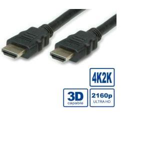 HDMI Ultra HD kabel sa mrežom, M/M, crni, 5.0m