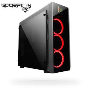 Kućište CHIEFTEC Scorpion GL-01B-OP, MIDI, ATX, window, 3x vent, crno, bez napajanja