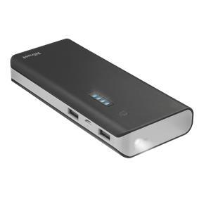 Mobilni USB punjač TRUST Primo, 10000 mAh, svijetiljka, crni