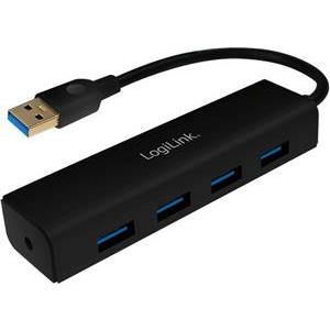 USB 3.0 Hub 4 Port, Bus powered, na kabelu 0,15 m, crni