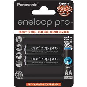 Baterija Panasonic Eneloop Pro BK3HCDE2BE, tip AA, punjive, 2500 mAh, 2kom