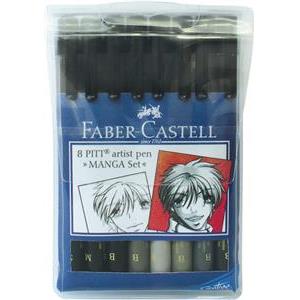 Flomaster Pitt 8boja Manga Set Faber Castell 167107/8boja blister