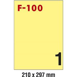 Etikete ILK 210x297mm pk100L Fornax F-100 žute