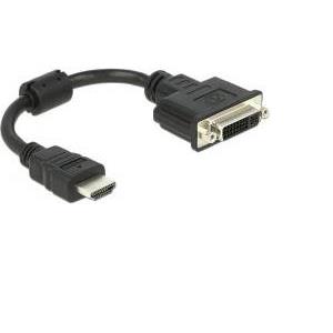 Adapter DELOCK, HDMI (M) na DVI 24+1 (Ž), 20cm