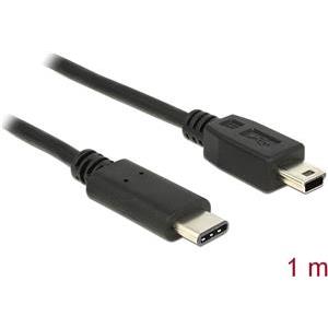 Kabel DELOCK, Type C USB 2.0(M) na mini USB-B (M), 1m