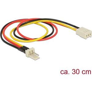 Kabel DELOCK, 3-pin (M) na 3-pin (Ž), za ventilator, 30cm