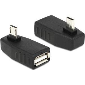 Adapter DELOCK, USB 2.0 (Ž) na micro USB (M) pod kutem 90°, OTG