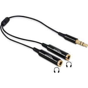 Adapter DELOCK, 3,5 mm stereo audio jack (M) na 2x 3.5 mm stereo audio jack (Ž)