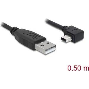 Kabel DELOCK, USB 2.0, USB-A (M) na USB mini-B 5-pin (M), 0,5m