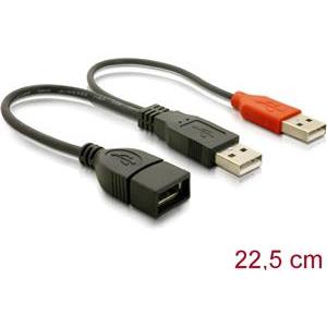 Kabel DELOCK, USB 2.0 (Y-kabel), 2x USB-A (M) na USB-A (Z)