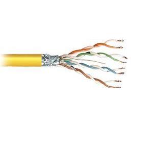 Transmedia SFTP-Cable, Stranded Wire, CAT5e. yellow, on spool, 100 m