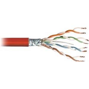 Transmedia FTP-Cable, Stranded Wire, CAT5e. red, on spool, 100 m