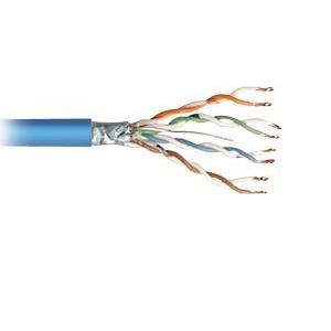 Transmedia FTP-Cable, Stranded Wire, CAT5e. blue, on spool, 100 m