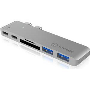 Docking station ICY BOX IB-DK4036-2C, 2x USB 3.0, 1x USB-C, 1x Thunderbolt 3,1, SD 3.0, micro SD, za notebook