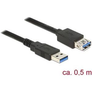 Kabel DELOCK, USB 3.0-A (M) na USB 3.0-A (Ž), produžni, 0.5 m