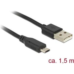 Kabel DELOCK, USB 2.0, USB-A (M) na micro USB (M), 1.5m