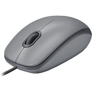 Miš Logitech M110 Silent, žični, optički, USB, sivi