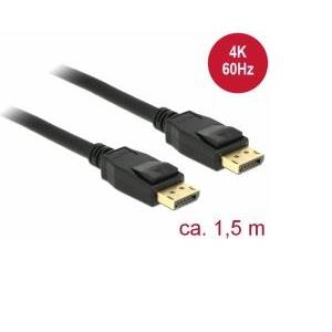 Kabel DELOCK, DisplayPort 1.2 (M) na DisplayPort (M) 4K, 60Hz, 1,5m