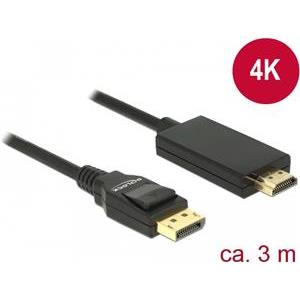 Kabel DELOCK, DisplayPort 1.2 (M) na HDMI A (M), High Speed 4K, 3m