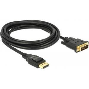 Kabel DELOCK, DisplayPort 1.2 (M) na DVI 24+1 (M), 3m