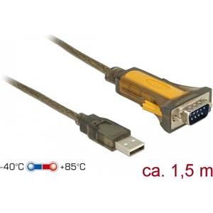 Adapter DELOCK, USB 2.0 (M) na RS-232 DB9, sa proširenim rasponom temperature, 1.5m